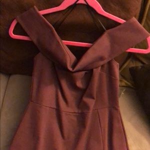 Windsor Plum Off the Shoulder Dress